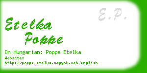 etelka poppe business card